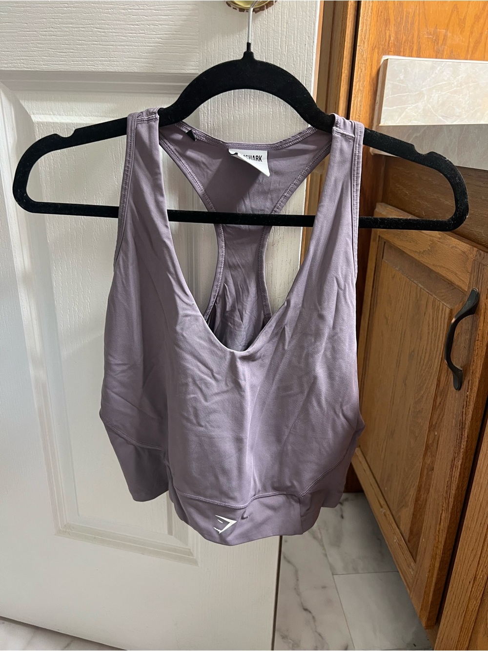 Gymshark Mauve Racerback Sports Bra - Soft Lavender Gray